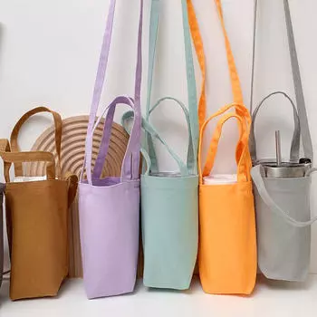 Сумка для бутылки с водой, чехол для кружки, чистый цвет, чехол для аквафласка с ремешком, сумка-изолирующий чехол, переносной чехол для стакана, держатель, сумки Hand withdrawals жёлтый