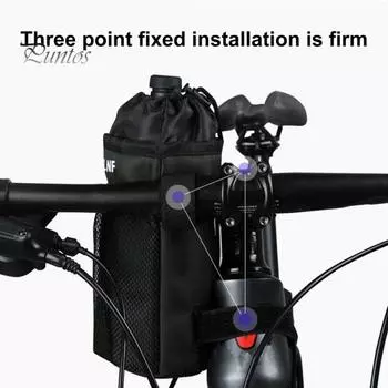 Сумка для бутылки с водой для велосипеда, регулируемая, с завязками, водонепроницаемая, термо, сумка для хранения бутылки для горного велосипеда, аксессуары для велосипеда зелёный