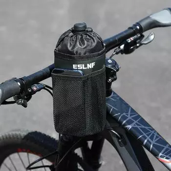 Сумка для бутылки с водой для велосипеда, регулируемая, с завязками, водонепроницаемая, термо, для шоссейного и горного велосипеда зелёный