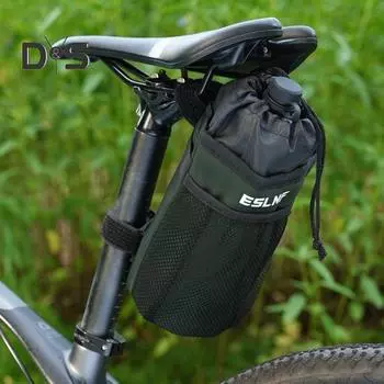 Сумка для бутылки с водой для велосипеда, регулируемая, с завязками, водонепроницаемая, термо, сумка для хранения бутылки для горного велосипеда, аксессуары для велосипеда зелёный
