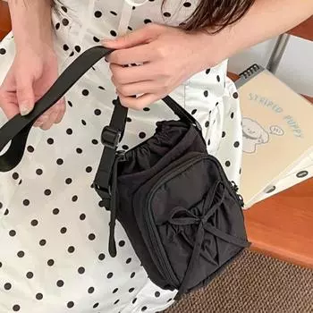 Сумка для бутылки с водой на шнурке с бантом Сумка для стакана с водой Модная сумка для телефона через плечо для бега синий