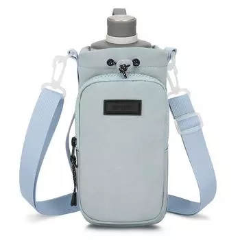Сумка для бутылки с водой, Портативная сумка для бутылки с водой для выхода, Дорожный кроссбоди чехол для стакана, Универсальная сумка для телефона для бутылки с водой One Size синий