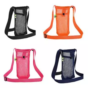 Сумка для бутылки с водой, сетчатый держатель для бутылки, регулируемый плечевой ремень - D