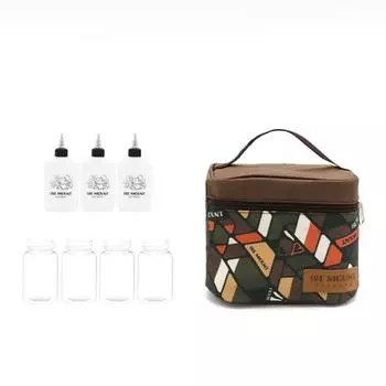 Сумка для бутылок для хранения приправ на открытом воздухе, портативная сумка, устойчивая к царапинам, сумка для хранения специй, отверстия для фильтра, дозатор специй, ручная сумка для хранения дубильная кора