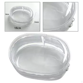 Прозрачная сумка для демонстрации фигурок, Портативная сумка для хранения фигурок с брелоком, Мини-кукла, подвесной бокс-сюрприз, Пылезащитный чехол для коллекционирования с застежкой на одну молнию чистый