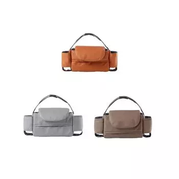 Сумка для детских подгузников, органайзер для подгузников, легко устанавливается, портативный, с подстаканником серый