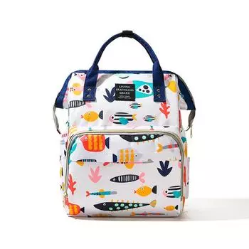 Сумка для детских подгузников Рюкзаки Сумки для мам и беременных Сумки для детских подгузников большой емкости Дорожный рюкзак для мам и кормящих мам Сумки для колясок 04 разноцветный