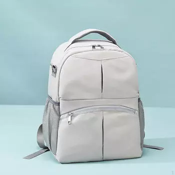 Сумка для детских подгузников с отделениями для сухого и мокрого белья, необходимые в поездках и бизнесе серый