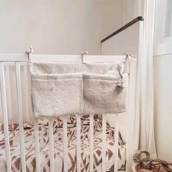 Сумка для детской кроватки, многофункциональная сумка для хранения игрушек для скрежета зубов, сумка для хранения на тумбочке у кровати One Size розовый