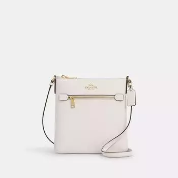 Сумка для документов Coach Mini Rowan, золотистый мел