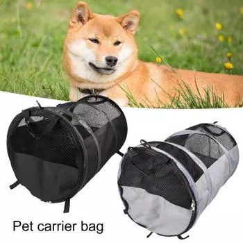 Сумка для домашних животных с защитой от царапин, большое пространство, складное портативное автокресло для собак серый