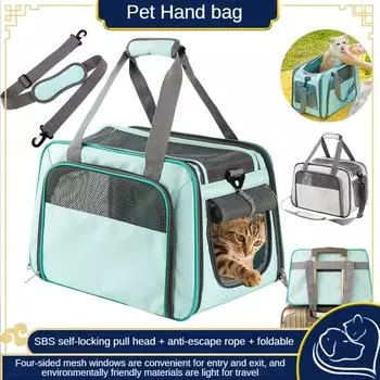 Сумка для домашних животных Товары для домашних животных Сумка для кошек Сумка для переноски домашних животных Дышащая большая сумка для прогулок для кошек Рюкзак для домашних животных Сумка для кошек Переноска для кошек Транспортировка One Size светло-се