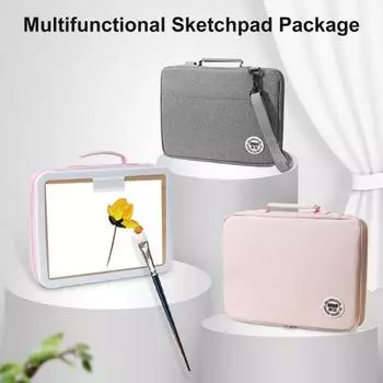 Сумка для доски для рисования, большая вместительная сумка для письма и рисования с плечевым ремнем, портативная детская художественная сумка для улицы, школы белый