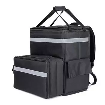 Сумка для доставки еды, изолированный рюкзак, большая вместимость, прочная, несущая способность, расширяемая сумка-холодильник, многоразовая сумка для доставки пиццы