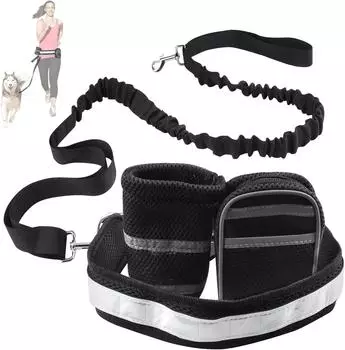 Сумка для дрессировки собак, поясной ремень для поводка для бега без рук, карман для кормушки, лакомства, приманки, сумки для выгула собак со светоотражающими полосками серый