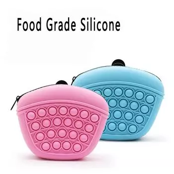 Сумка для дрессировки закусок для собак, водонепроницаемая силиконовая сумка для хранения еды, кормление щенков, лакомства для собак, биоразлагаемые сумки на пояс для домашних животных зелёный