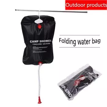 Сумка для душа на открытом воздухе, сумка для хранения воды для пикника, сумка для душа на открытом воздухе, складная сумка для воды, туристическое снаряжение 20L чёрный