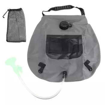 Сумка для душа на солнечной батарее 20 л TPU портативная солнечная нагревательная сумка для душа для кемпинга со съемным шлангом для использования на открытом воздухе H