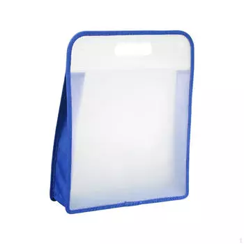 Сумка для файлов, художественный портфель, прозрачный держатель для документов, водонепроницаемый органайзер, портативный для школы синий