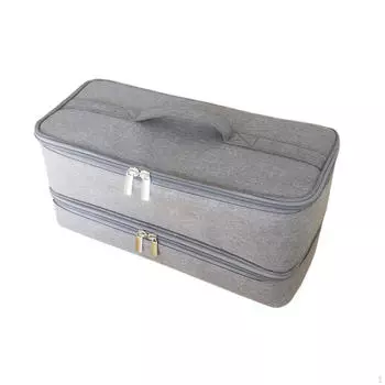 Сумка для фена, двухслойная, переносная, для хранения, насадка для ванной комнаты серый