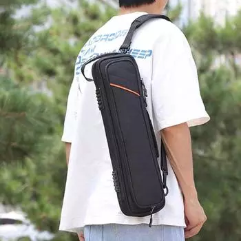 Сумка для флейты Эргономичная ручка Толстая водонепроницаемая Пылезащитная Защита от царапин Удобное место для хранения флейты темно-синий