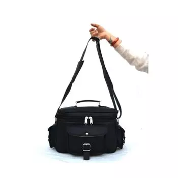 Сумка для фотоаппарата из натуральной кожи, чехол для винтажных объективов Nikon Canon 11 x 9 x 4.5 in