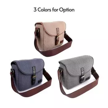 Сумка для фотоаппарата, сумка для гаджетов SLR/DSLR, стильная сумка на плечо в стиле ретро, аксессуары для фотосъемки, чехол для снаряжения серый