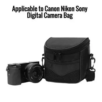 Сумка для фотокамеры с одним плечом, чехол для цифровой зеркальной микрокамеры, подходит для цифровых камер Canon/nikon/sony чёрный