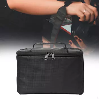 Сумка для фотокамеры, удобный чехол с отделением для обновления утолщенного противоударного объектива, фото чёрный
