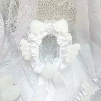 Сумка для фотокарточек с кружевным верхом ручной работы, белая