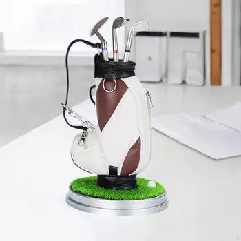 Сумка для гольфа, держатель для ручек, клубные ручки, сувенирный карандаш для мероприятий, миниатюрный миниатюрный карандаш из цинкового сплава коричневый