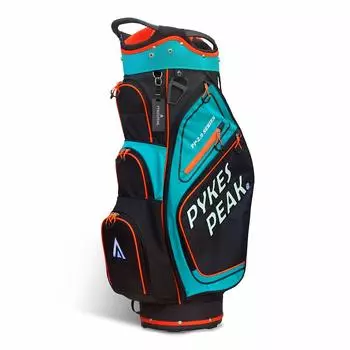 Сумка для гольфа PYKES PEAK Caddy Bag Type 47 дюймов 14 Split (Тип тележки) [Легкий 2,4 кг / 9,5 / Совместимый] Женский Мужской [ЧЕРНЫЙ И ЗЕЛЕНЫЙ]
