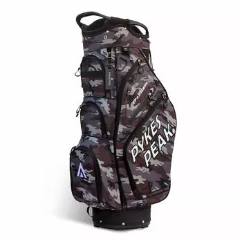 Сумка для гольфа PYKES PEAK Caddy Bag Type 47 дюймов 14 Division (Тип тележки) [Легкий 2,4 кг / 9,5 / Совместимый] Женский Мужской [CAMO-MILITARYGREY]