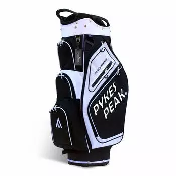 Сумка для гольфа PYKES PEAK Caddy Bag Type 47 дюймов 14 Split (Тип тележки) [Легкий 2,4 кг / 9,5 / Совместимый] Женский Мужской [ЧЕРНЫЙ И БЕЛЫЙ]