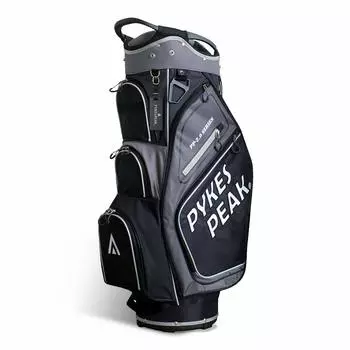 Сумка для гольфа PYKES PEAK Caddy Bag Type 47 дюймов 14 Split (Тип тележки) [Легкий 2,4 кг / 9,5 / Совместимый] Женский Мужской [ЧЕРНЫЙ И ТЕМНО-СЕРЫЙ]