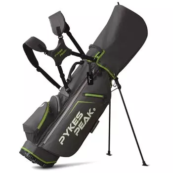 Сумка для гольфа PYKES PEAK Caddy Bag Stand с отверстием под дюймы Pikes Peak DARKGREY [легкая, 2,4 кг/5-составная рама/тип 9.0/совместимая с 47] Мужская Женская [COOL