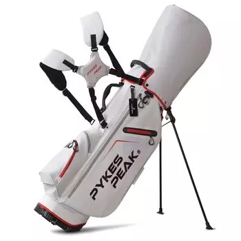 Сумка для гольфа PYKES PEAK Caddy Bag Stand с отверстием под дюймы Pikes Peak SNOW WHITE [легкая, 2,4 кг/5-составная рама/тип 9.0/совместимая с 47] Мужская Женская [COOL