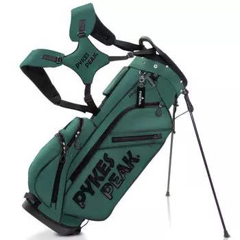 Сумка для гольфа PYKES PEAK Caddy Bag Stand Type 47 дюймов, 6 отделений [легкая, 2,2 кг / 9,0 / совместимая] женская мужская [ХАКИ]