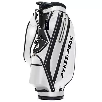 Сумка для гольфа PYKES PEAK, тележка, тип 47 дюймов, 4 сумки для гольфа, тележка, сумка для гольфа [легкая, 2,5 кг, 8,5 отделений] GBG-201 [белый, черный]