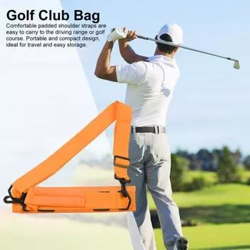 Сумка для гольфа Yousheng, легкая сумка для переноски для мужчин, женщин, детей с мягкими плечевыми ремнями и боковыми карманами для путешествий, тренировочного поля для гольфа в воскресенье чёрный