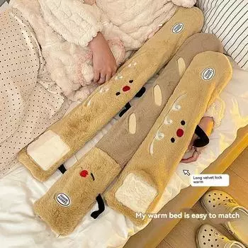 Сумка для грелок длиной 76 см/56 см, милый съемный чехол с рисунком из мультфильма, удлиненная резиновая грелка для талии, грелка для рук и ног