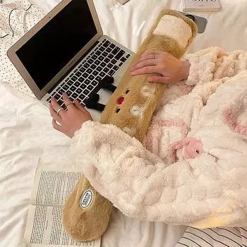 Сумка для грелок длиной 76 см/56 см, милый съемный чехол с рисунком из мультфильма, удлиненная резиновая грелка для талии, грелка для рук и ног