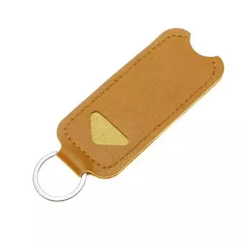 Сумка для губной помады, брелок из искусственной кожи, сумка для блеска для губ, сумка для путешествий, портативный мини-держатель для губной помады для женщин жёлтый