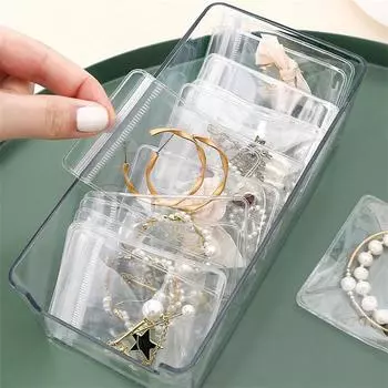 Сумка для хранения 20 шт., герметичная шкатулка для драгоценностей с окошком, водонепроницаемая и влагостойкая, антиокислительная, прозрачная 4*6cm