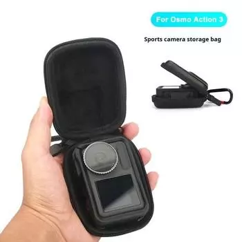 Сумка для хранения экшн-камеры с жестким корпусом, ударопрочная, с застежкой-молнией, органайзер для камеры OSMO Action 5 Pro/4/3 чёрный