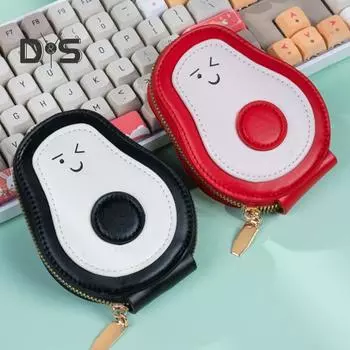 Сумка для хранения авокадо мультяшный кошелек держатель для монет застежка-молния водонепроницаемый компактный размер портативный держатель для карт кошелек для монет зелёный