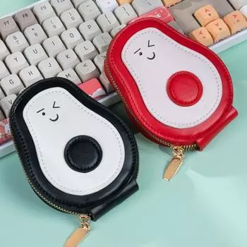 Сумка для хранения авокадо мультяшный кошелек держатель для монет застежка-молния водонепроницаемый компактный размер портативный держатель для карт кошелек для монет зелёный