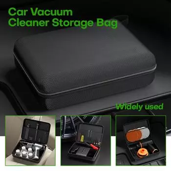 Сумка для хранения автомобильного пылесоса, черный чехол для инструментов для ремонта, коробка с застежкой-молнией, воздушный насос, зарядное устройство для наушников, органайзер для кабеля передачи данных, чехол для переноски чёрный