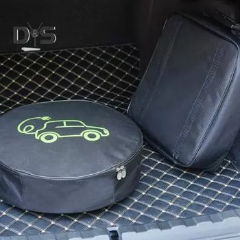 Сумка для хранения автомобильного зарядного устройства, портативная большая водонепроницаемая ткань Оксфорд, огнестойкая новая энергия, зарядное устройство для транспортных средств, чехол для кабеля, автомобильные принадлежности Round