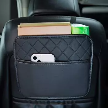 Сумка для хранения автомобиля через границу: Многофункциональный органайзер на спинку сиденья чёрный